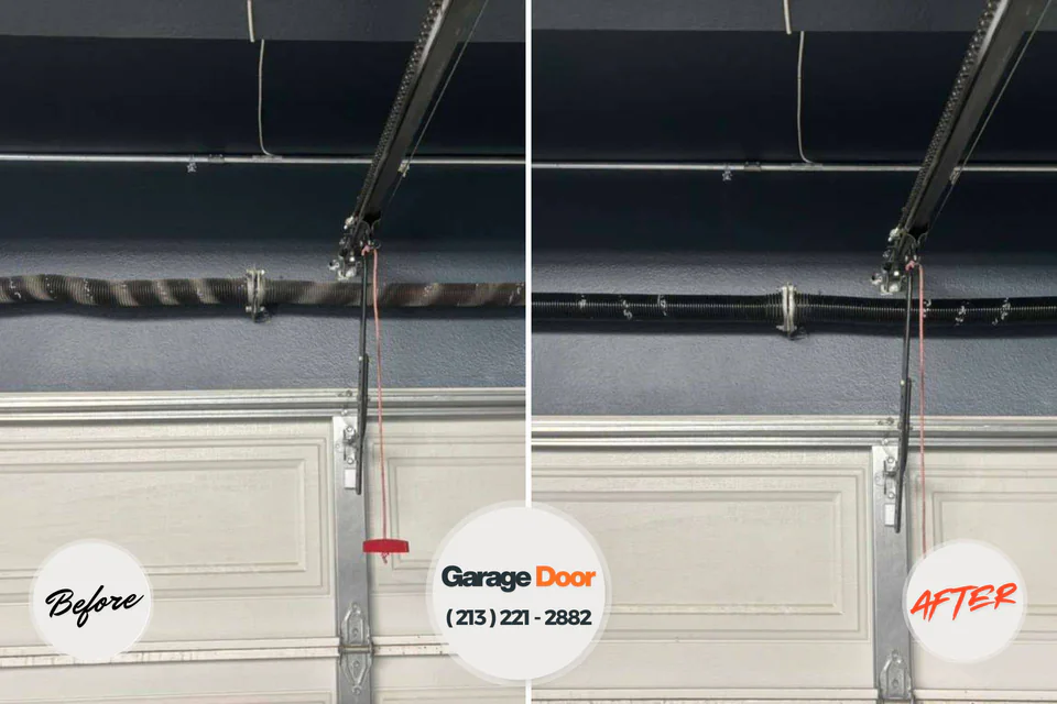 Before and after: garage door repair Rock Hill, NY